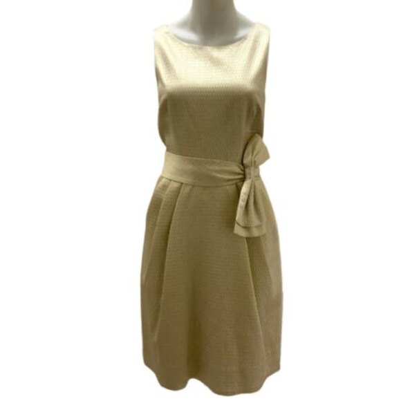 Eliza J Dress Gold-tone Bow Front Occasion Cocktails Formal 10 - Picture 1 of 12